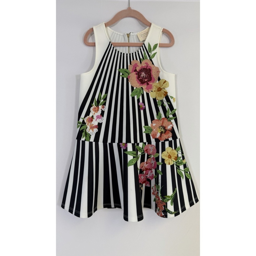 Hannah Banana by Sara‎ Sara Floral Rhinestone Girls Dress Size 6 Party Worn Once